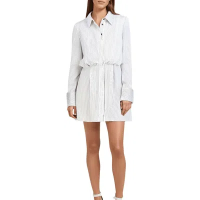 Bcbgeneration Womens Pinstripe Polyester Shirtdress In Multi