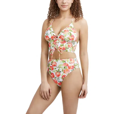 Bcbgeneration Womens Printed Midkini Swim Top Separates In Multi