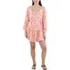 Bcbgeneration Womens Printed Polyester Mini Dress In Purple