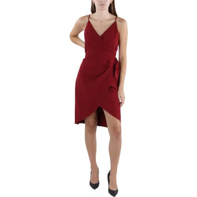Bcbgeneration Womens Sleeveless Mini Wrap Dress In Pink