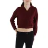 Bcbgeneration Womens Stretch Knit Zip Hoodie In Pink