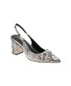 Bcbgeneration Gardin Pointed Toe Slingback Pump In Natural Snake