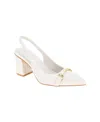 Bcbgeneration Women's Glastin Chain Trim Block Heel Pumps In White