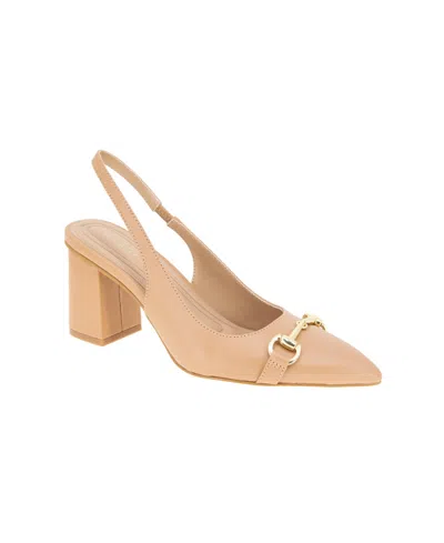 Bcbgeneration Women's Glastin Slingback Block Heel Pumps In Tan