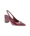 Bcbgeneration Women's Glastin Block Heel Slingback Patent Pumps In Windsor Wine