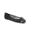 Bcbgeneration Women's Hartly Square Toe Ballet Flats In Black Lace