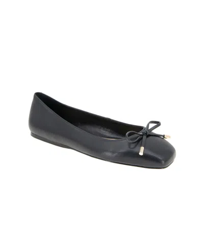 Bcbgeneration Women's Hartly Square Toe Bow Ballet Flats In Black