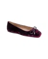 Bcbgeneration Women's Hartly Square Toe Bow Ballet Flats In Windsor Wine Crushed