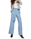 Bcbgeneration Woven Textured Paper Bag Denim Trousers In Blue In Blue