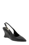 Bcbgeneration Xyla Slingback Pointed Toe Wedge Pump In Black