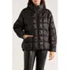 Bcbgeneration Zip Quilted Short Puffer Jacket In Black