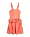 Bcbg Girls Bcbg Kids' Ruffle Cotton Blend Lace Party Dress In Sherbert