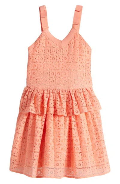 Bcbg Girls Girls' Bow Lace Sleeveless Dress - Little Kid In Sherbert