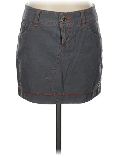 Pre-owned Bcbgirls Denim Skirt In Gray