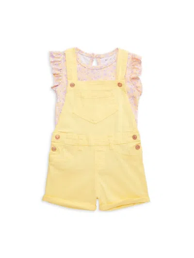 Bcbgirls Kids' Little Girl's 2-piece Romper & Top Set In Sunflower