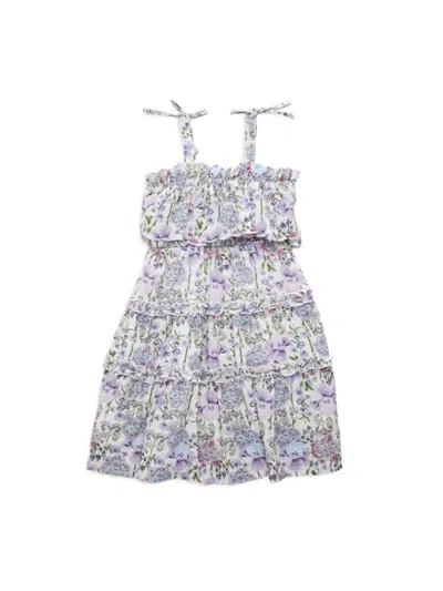 Bcbgirls Babies' Little Girl's Floral Tiered A-line Dress In Neutral