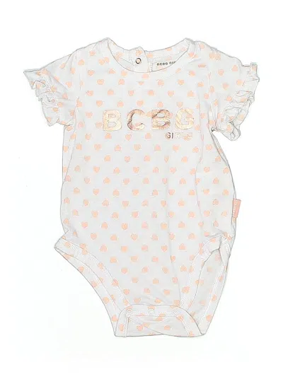 Pre-owned Bcbgirls Babies' Short Sleeve Onesie In White