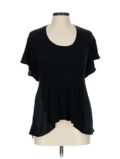 Pre-owned Bcbgirls Short Sleeve Top Black Scoop Neck Tops
