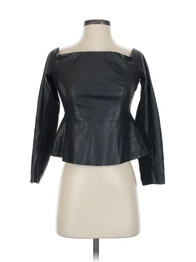 Pre-owned Bcbgmaxazria 3/4 Sleeve Blouse In Black