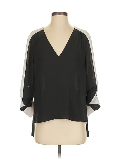 Pre-owned Bcbgmaxazria 3/4 Sleeve Blouse In Black