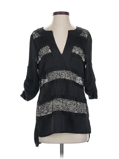 Pre-owned Bcbgmaxazria 3/4 Sleeve Blouse In Black