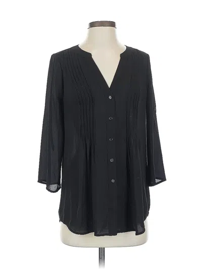 Pre-owned Bcbgmaxazria 3/4 Sleeve Blouse In Black