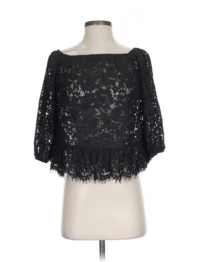 Pre-owned Bcbgmaxazria 3/4 Sleeve Blouse In Black