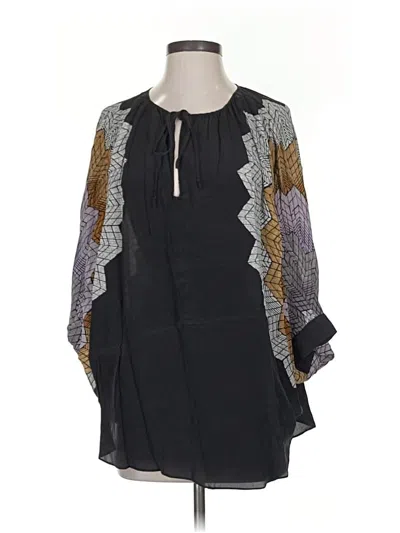 Pre-owned Bcbgmaxazria 3/4 Sleeve Blouse In Black