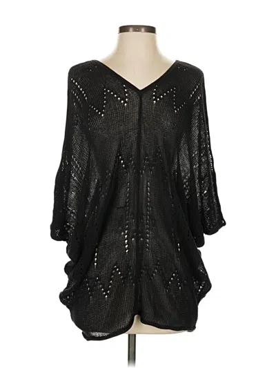 Pre-owned Bcbgmaxazria 3/4 Sleeve Blouse In Black