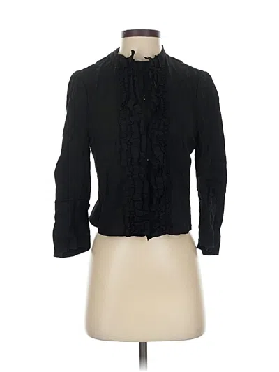 Pre-owned Bcbgmaxazria 3/4 Sleeve Blouse In Black