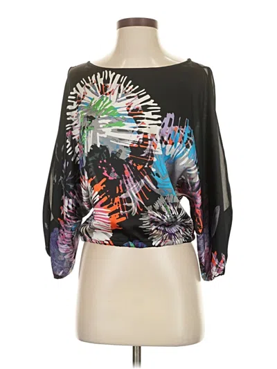 Pre-owned Bcbgmaxazria 3/4 Sleeve Blouse In Black