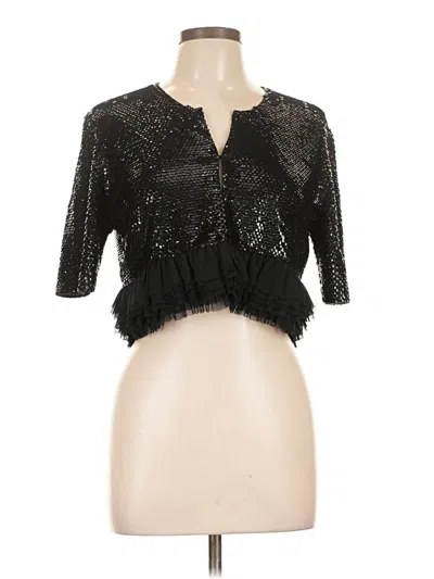 Pre-owned Bcbgmaxazria 3/4 Sleeve Blouse In Black