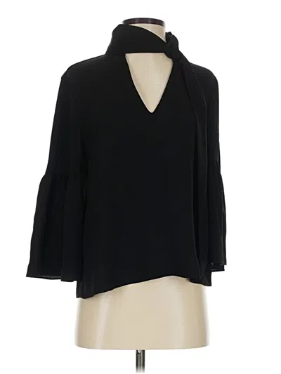 Pre-owned Bcbgmaxazria 3/4 Sleeve Blouse In Black