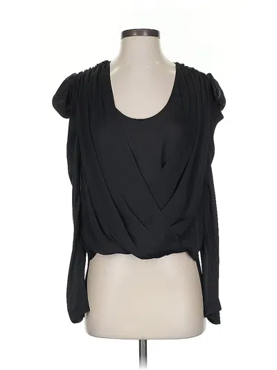 Pre-owned Bcbgmaxazria 3/4 Sleeve Blouse In Black