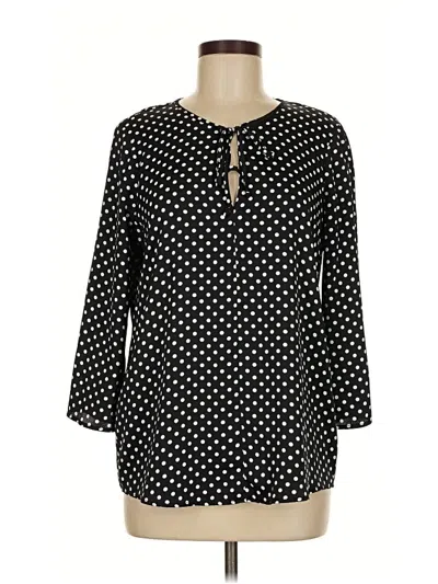 Pre-owned Bcbgmaxazria 3/4 Sleeve Blouse In Black