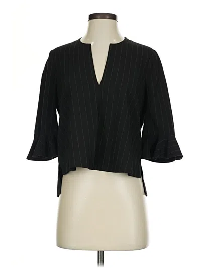 Pre-owned Bcbgmaxazria 3/4 Sleeve Blouse In Black