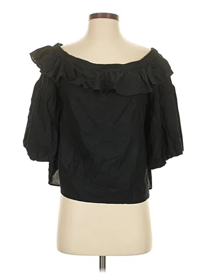 Pre-owned Bcbgmaxazria 3/4 Sleeve Blouse In Black