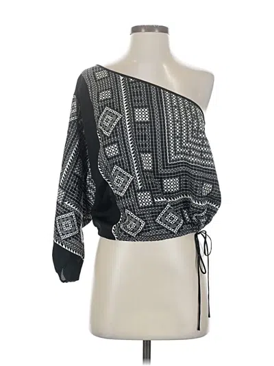 Pre-owned Bcbgmaxazria 3/4 Sleeve Blouse In Black