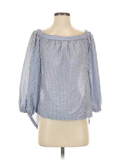 Pre-owned Bcbgmaxazria 3/4 Sleeve Blouse In Blue