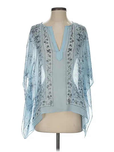 Pre-owned Bcbgmaxazria 3/4 Sleeve Blouse In Blue