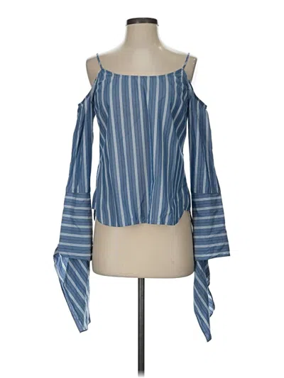 Pre-owned Bcbgmaxazria 3/4 Sleeve Blouse In Blue