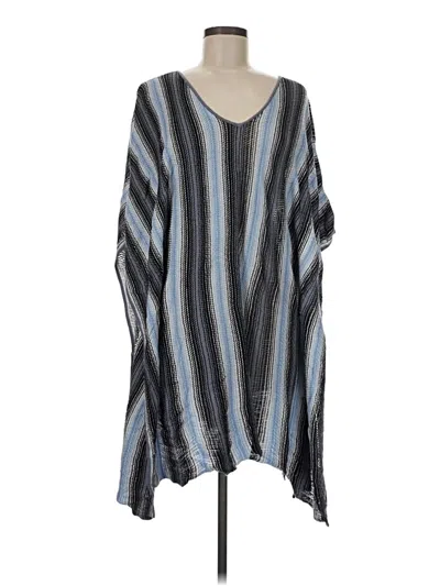 Pre-owned Bcbgmaxazria 3/4 Sleeve Blouse In Blue