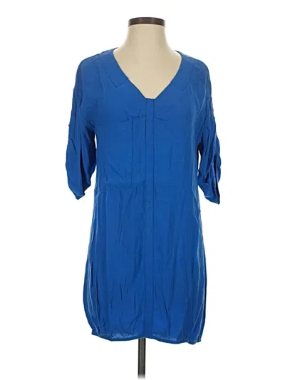 Pre-owned Bcbgmaxazria 3/4 Sleeve Blouse In Blue
