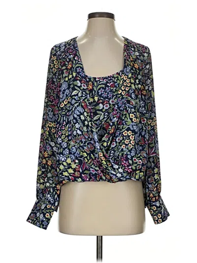 Pre-owned Bcbgmaxazria 3/4 Sleeve Blouse In Blue