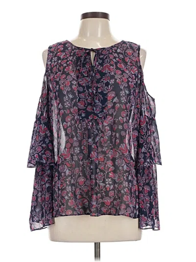 Pre-owned Bcbgmaxazria 3/4 Sleeve Blouse In Blue