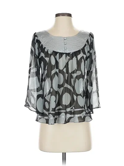 Pre-owned Bcbgmaxazria 3/4 Sleeve Blouse In Gray