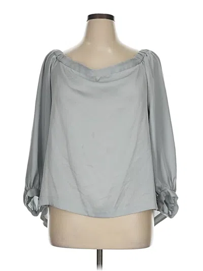 Pre-owned Bcbgmaxazria 3/4 Sleeve Blouse In Gray