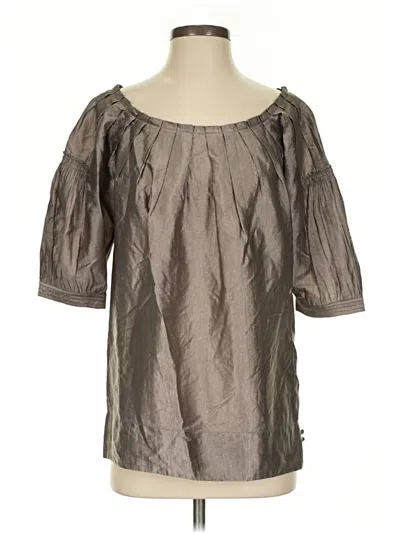 Pre-owned Bcbgmaxazria 3/4 Sleeve Blouse In Gray