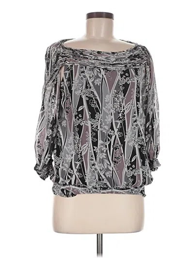 Pre-owned Bcbgmaxazria 3/4 Sleeve Blouse In Gray