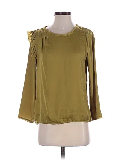Pre-owned Bcbgmaxazria 3/4 Sleeve Blouse In Green